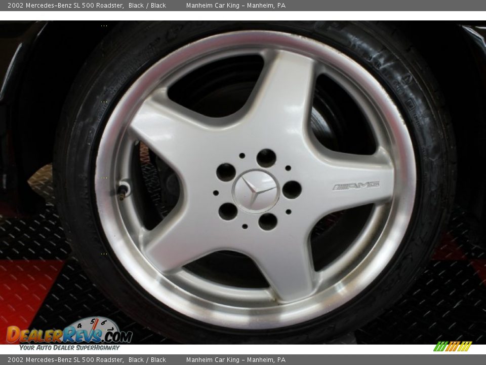 2002 Mercedes-Benz SL 500 Roadster Black / Black Photo #19