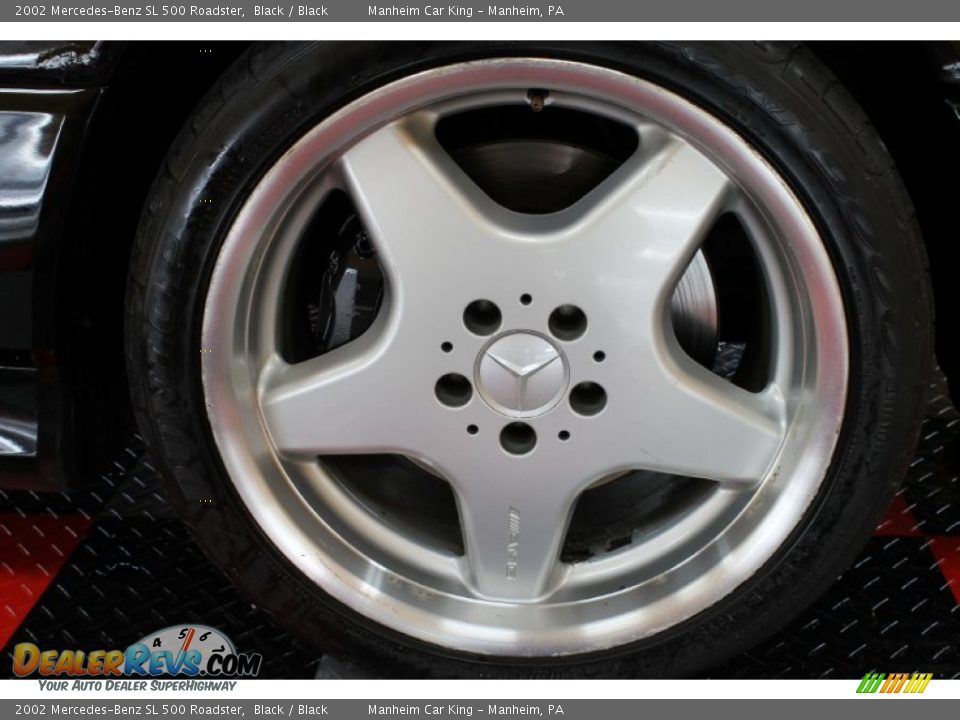 2002 Mercedes-Benz SL 500 Roadster Black / Black Photo #20