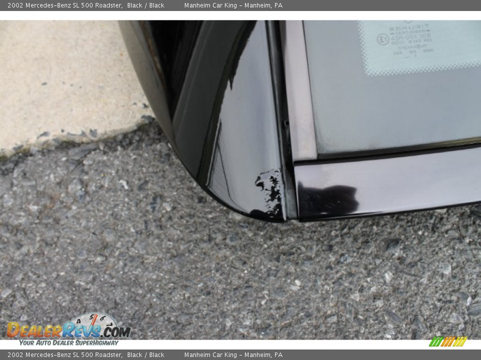 2002 Mercedes-Benz SL 500 Roadster Black / Black Photo #21