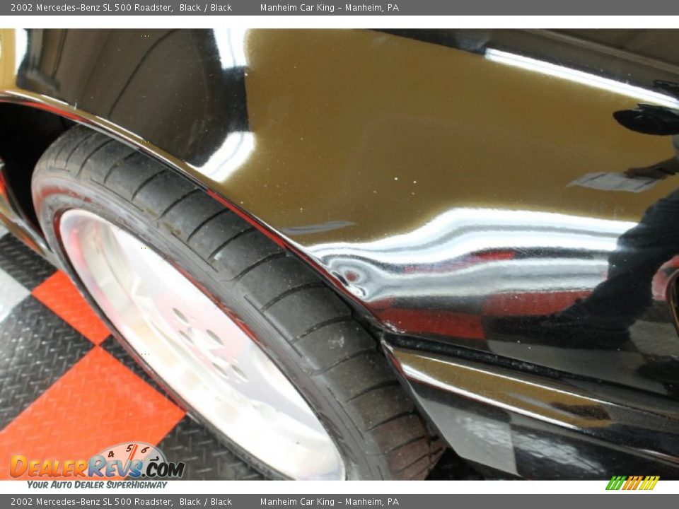 2002 Mercedes-Benz SL 500 Roadster Black / Black Photo #25