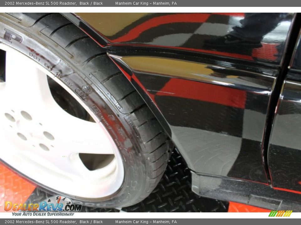 2002 Mercedes-Benz SL 500 Roadster Black / Black Photo #27