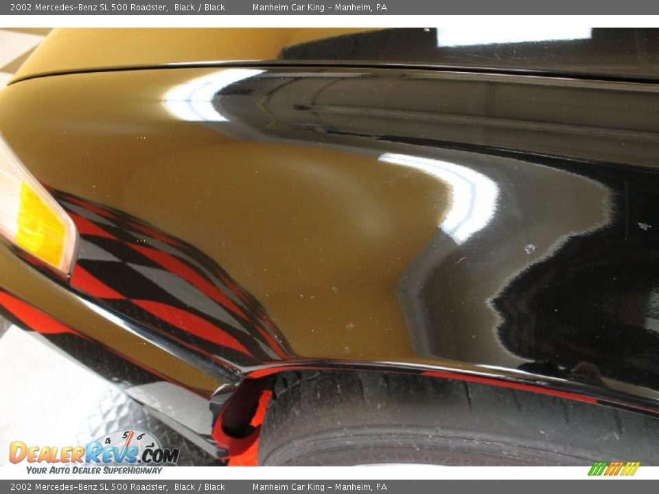 2002 Mercedes-Benz SL 500 Roadster Black / Black Photo #31