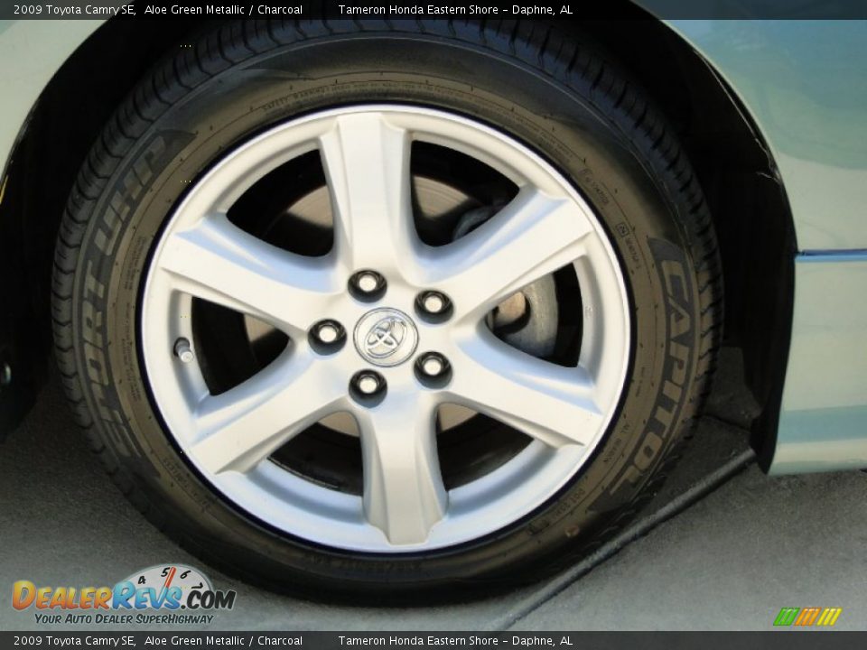 2009 Toyota Camry SE Aloe Green Metallic / Charcoal Photo #36