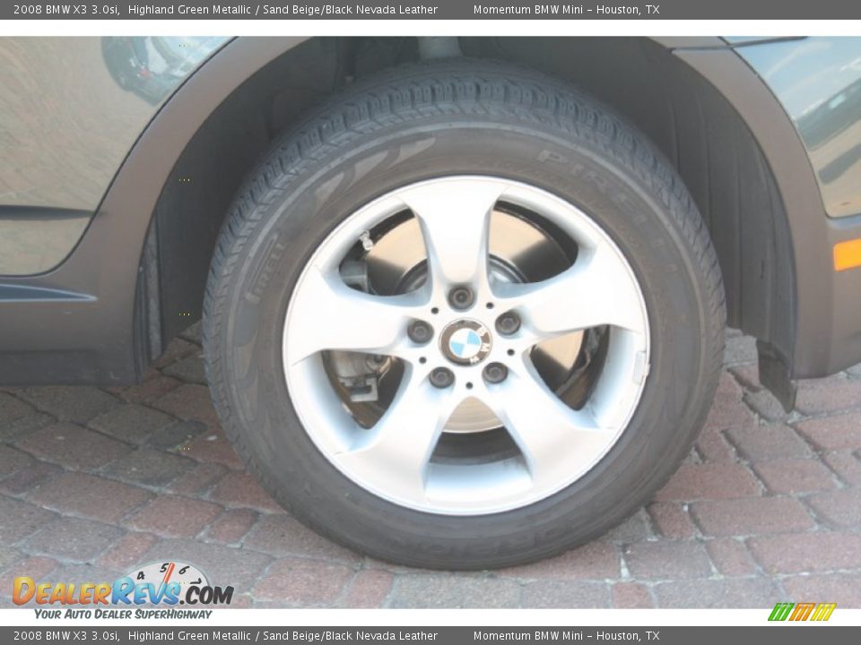 2008 BMW X3 3.0si Highland Green Metallic / Sand Beige/Black Nevada Leather Photo #5