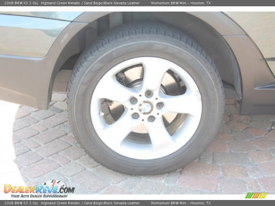 2008 BMW X3 3.0si Highland Green Metallic / Sand Beige/Black Nevada Leather Photo #6