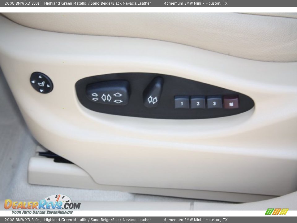 2008 BMW X3 3.0si Highland Green Metallic / Sand Beige/Black Nevada Leather Photo #13