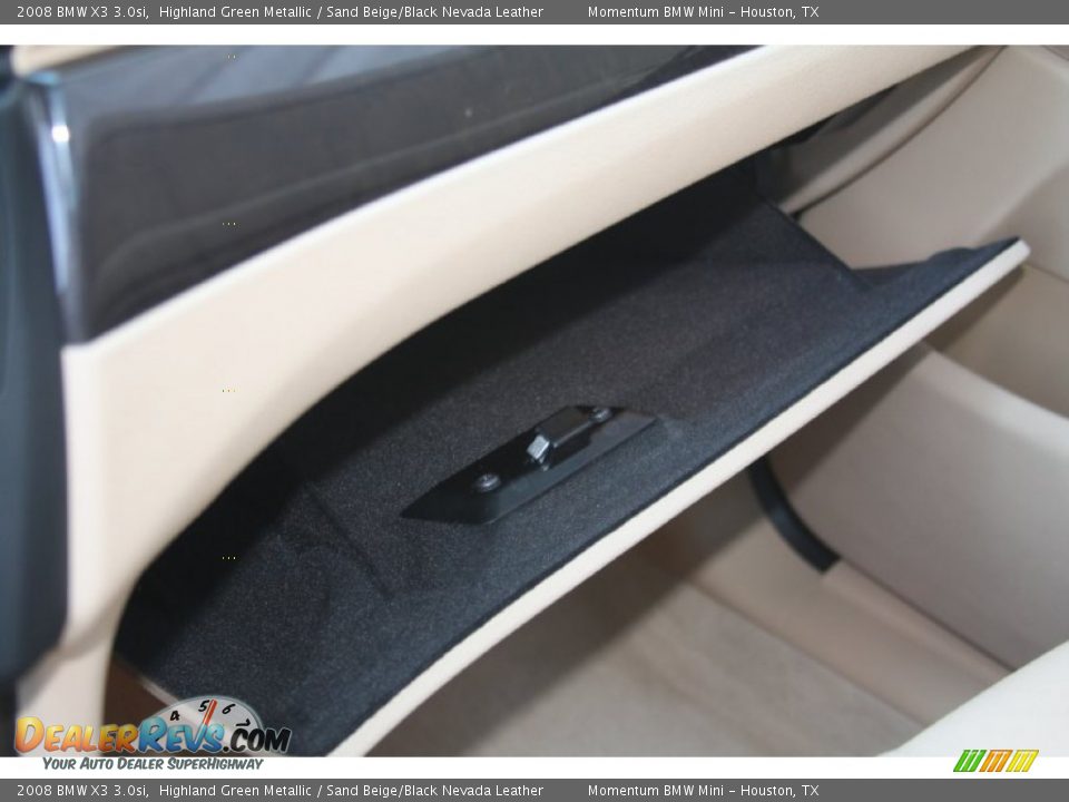 2008 BMW X3 3.0si Highland Green Metallic / Sand Beige/Black Nevada Leather Photo #16