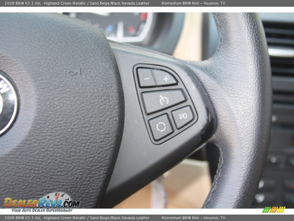 2008 BMW X3 3.0si Highland Green Metallic / Sand Beige/Black Nevada Leather Photo #20