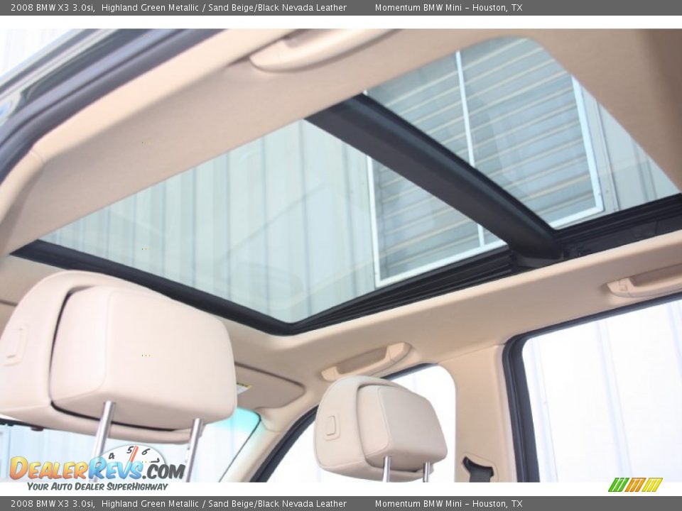 2008 BMW X3 3.0si Highland Green Metallic / Sand Beige/Black Nevada Leather Photo #23