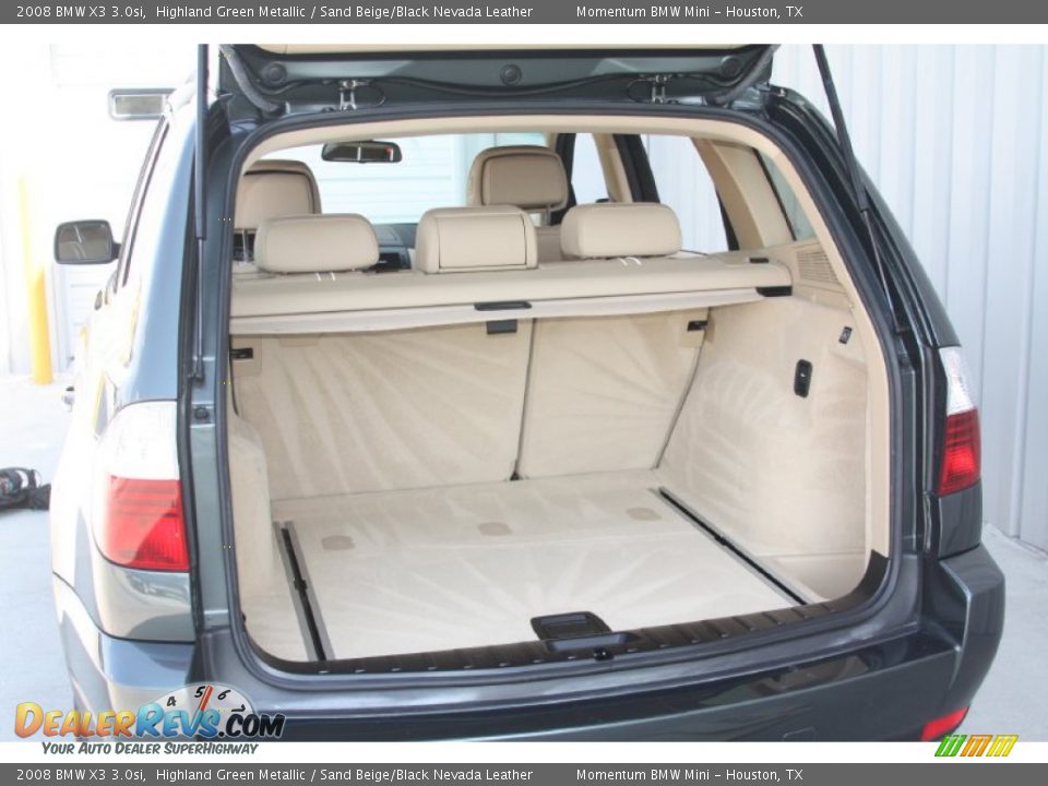 2008 BMW X3 3.0si Highland Green Metallic / Sand Beige/Black Nevada Leather Photo #28