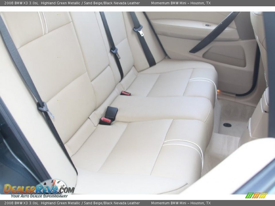 2008 BMW X3 3.0si Highland Green Metallic / Sand Beige/Black Nevada Leather Photo #30