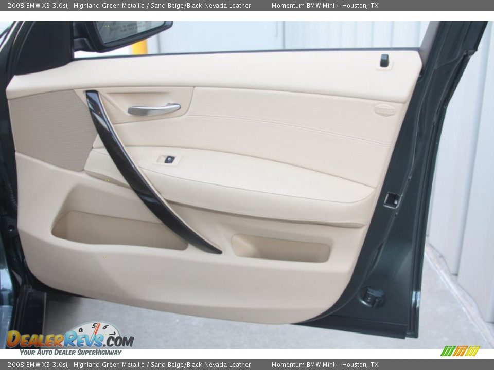 2008 BMW X3 3.0si Highland Green Metallic / Sand Beige/Black Nevada Leather Photo #32