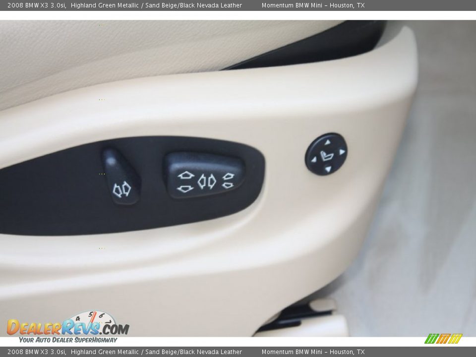2008 BMW X3 3.0si Highland Green Metallic / Sand Beige/Black Nevada Leather Photo #33