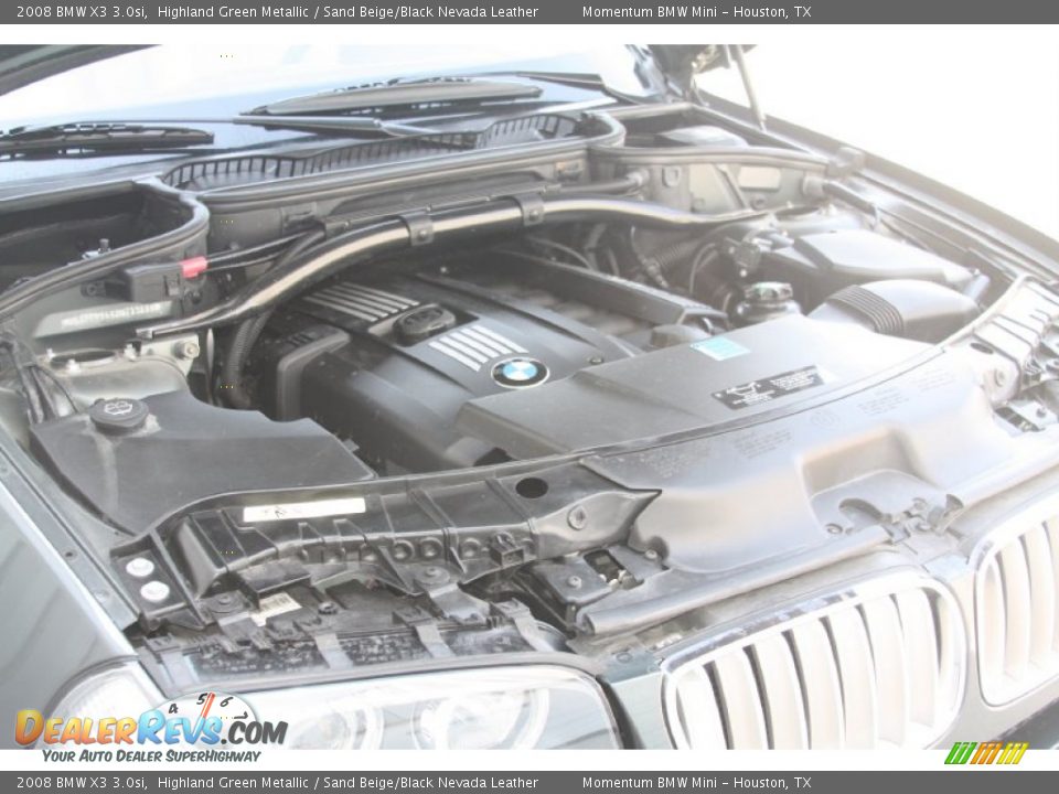 2008 BMW X3 3.0si Highland Green Metallic / Sand Beige/Black Nevada Leather Photo #35