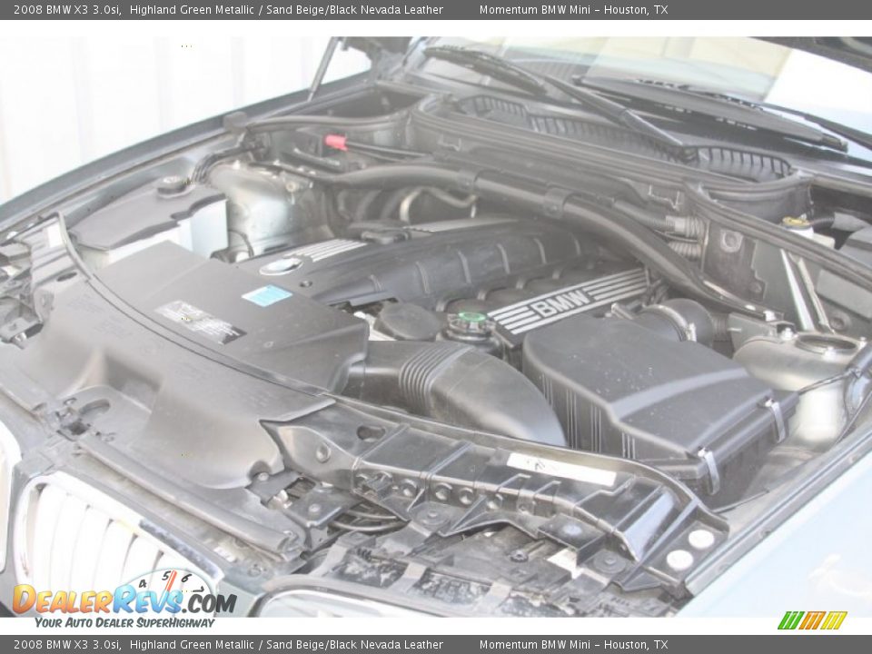 2008 BMW X3 3.0si Highland Green Metallic / Sand Beige/Black Nevada Leather Photo #36