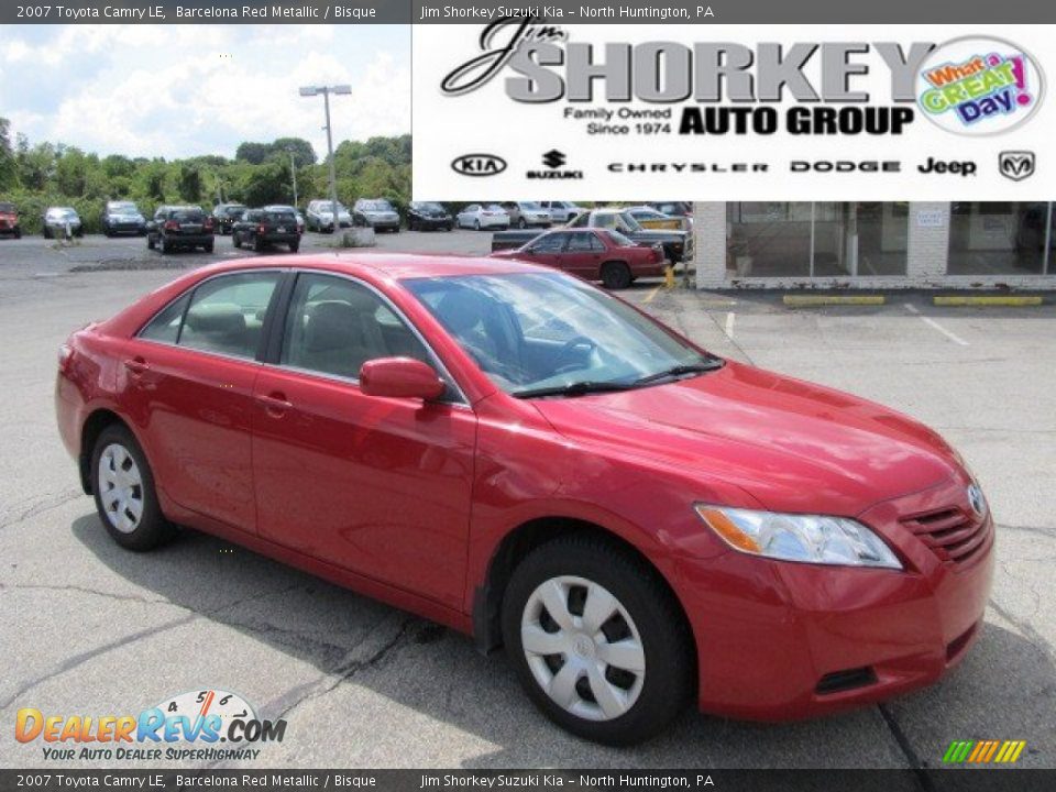 2007 Toyota Camry LE Barcelona Red Metallic / Bisque Photo #1
