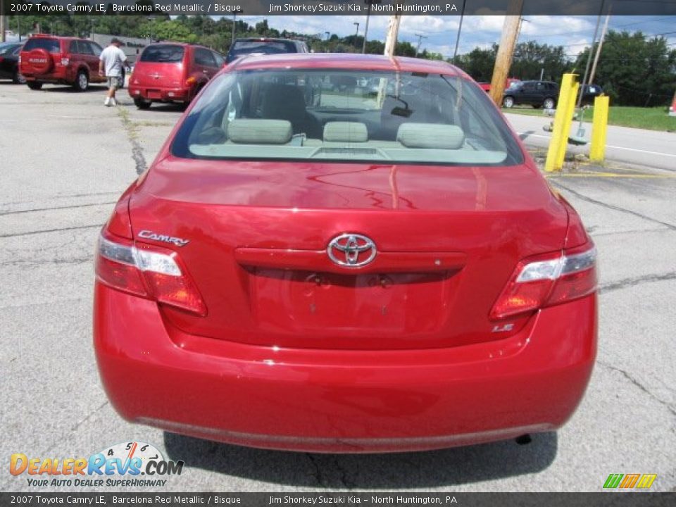 2007 Toyota Camry LE Barcelona Red Metallic / Bisque Photo #4