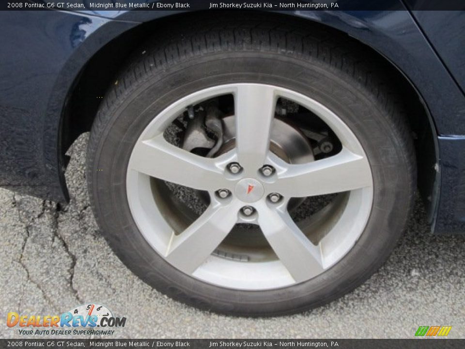 2008 Pontiac G6 GT Sedan Midnight Blue Metallic / Ebony Black Photo #3