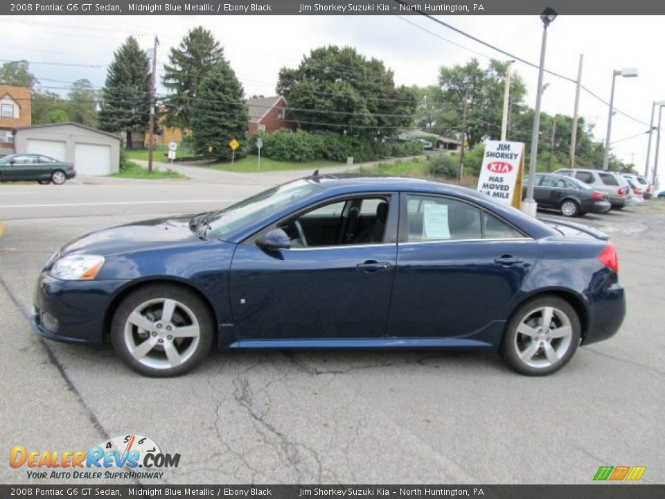 2008 Pontiac G6 GT Sedan Midnight Blue Metallic / Ebony Black Photo #6