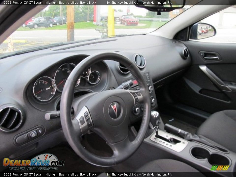 2008 Pontiac G6 GT Sedan Midnight Blue Metallic / Ebony Black Photo #9
