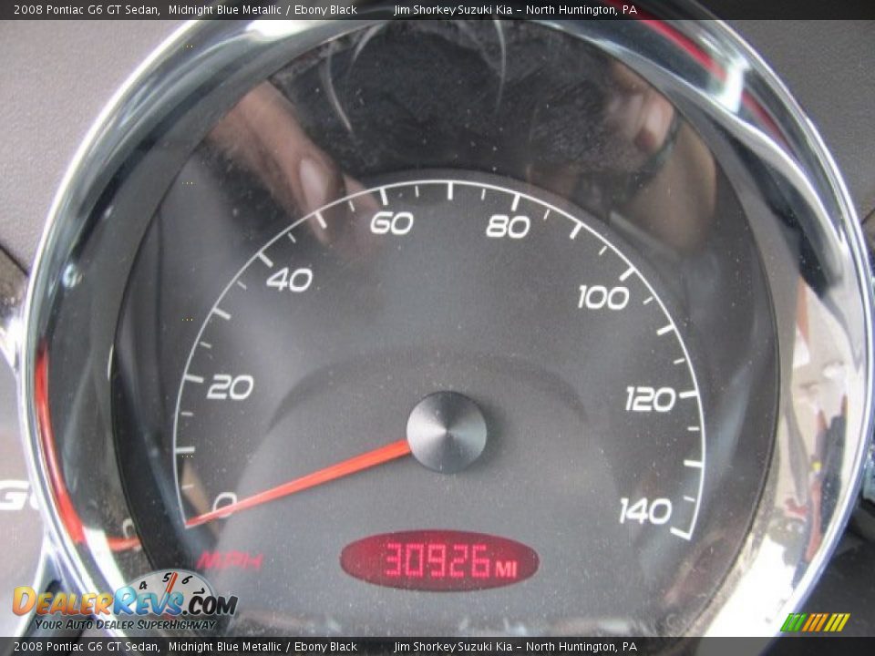 2008 Pontiac G6 GT Sedan Midnight Blue Metallic / Ebony Black Photo #15