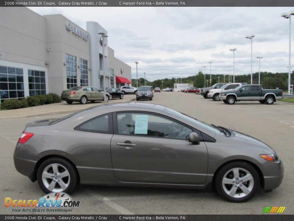 2008 Honda Civic EX Coupe Galaxy Gray Metallic / Gray Photo #2
