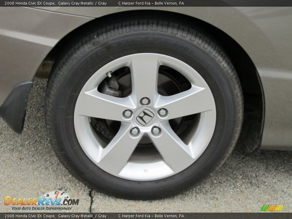 2008 Honda Civic EX Coupe Galaxy Gray Metallic / Gray Photo #3