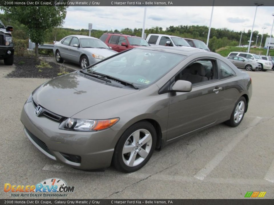 2008 Honda Civic EX Coupe Galaxy Gray Metallic / Gray Photo #6