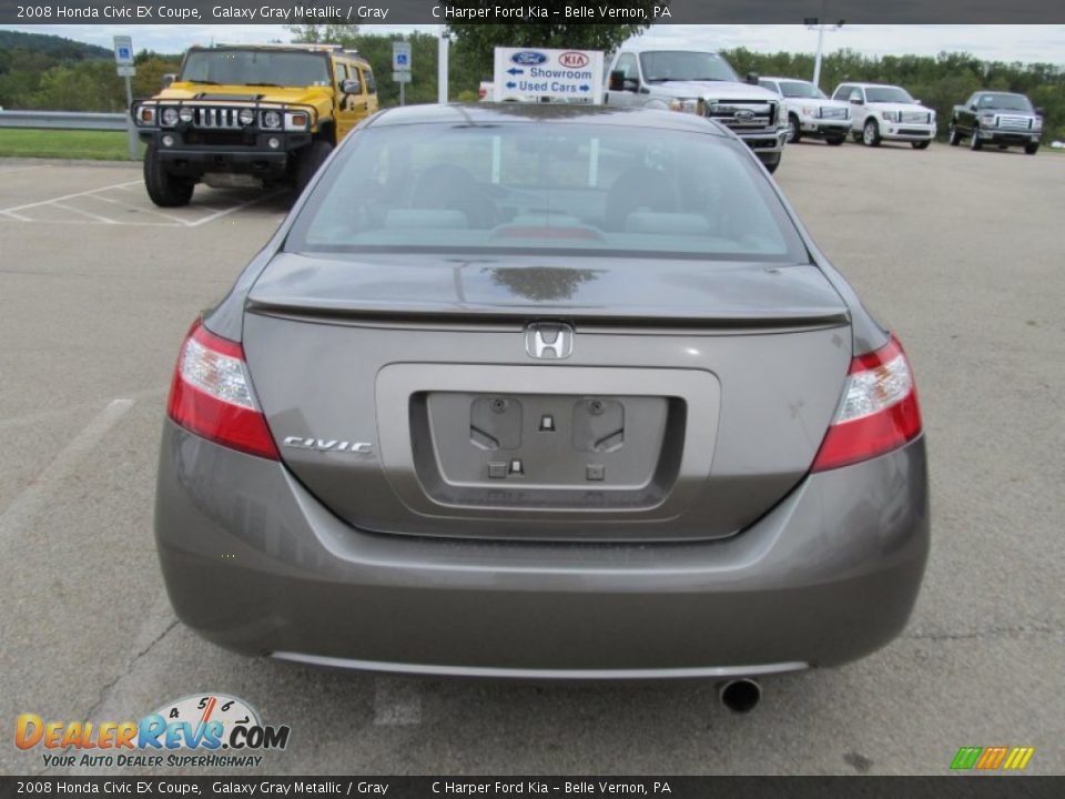 2008 Honda Civic EX Coupe Galaxy Gray Metallic / Gray Photo #9