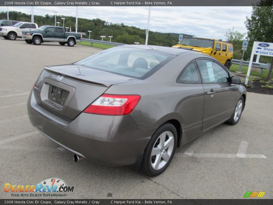 2008 Honda Civic EX Coupe Galaxy Gray Metallic / Gray Photo #10