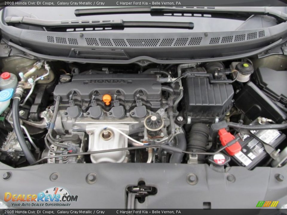 2008 Honda Civic EX Coupe Galaxy Gray Metallic / Gray Photo #11
