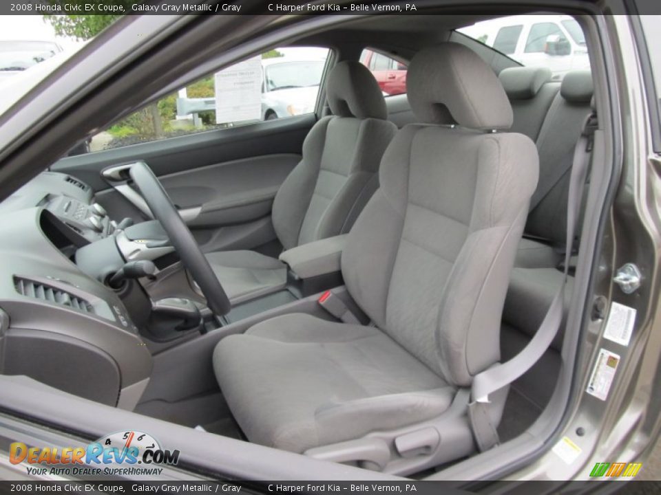 2008 Honda Civic EX Coupe Galaxy Gray Metallic / Gray Photo #12