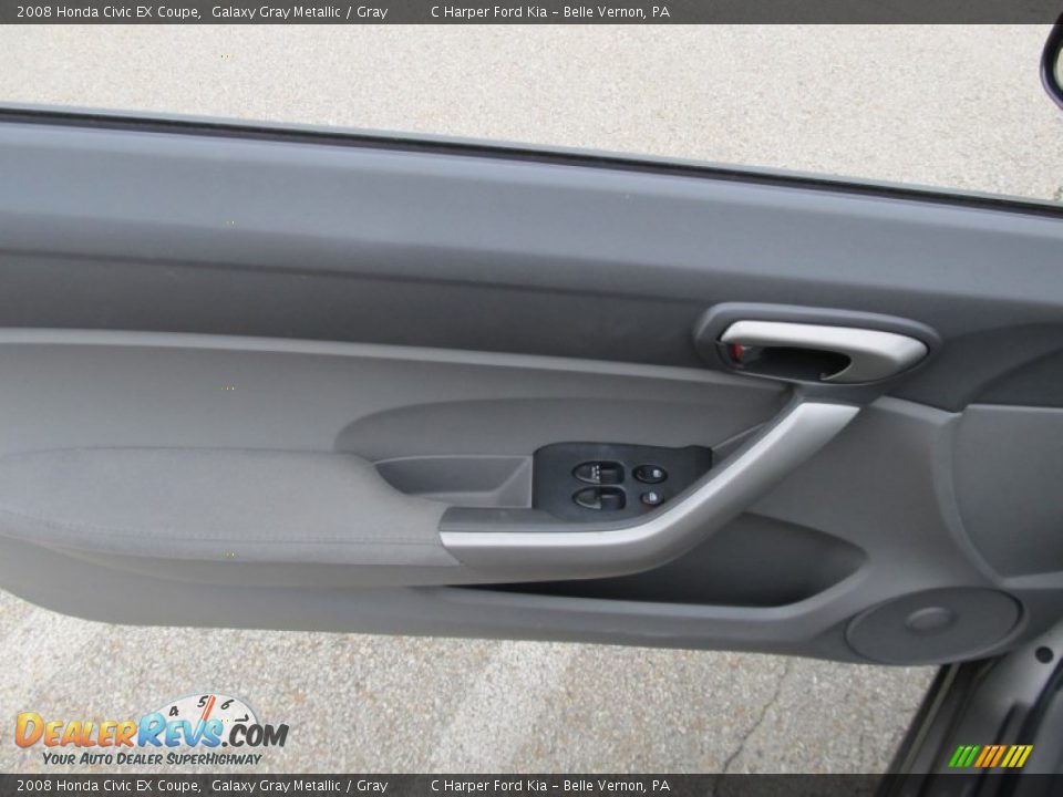 2008 Honda Civic EX Coupe Galaxy Gray Metallic / Gray Photo #13