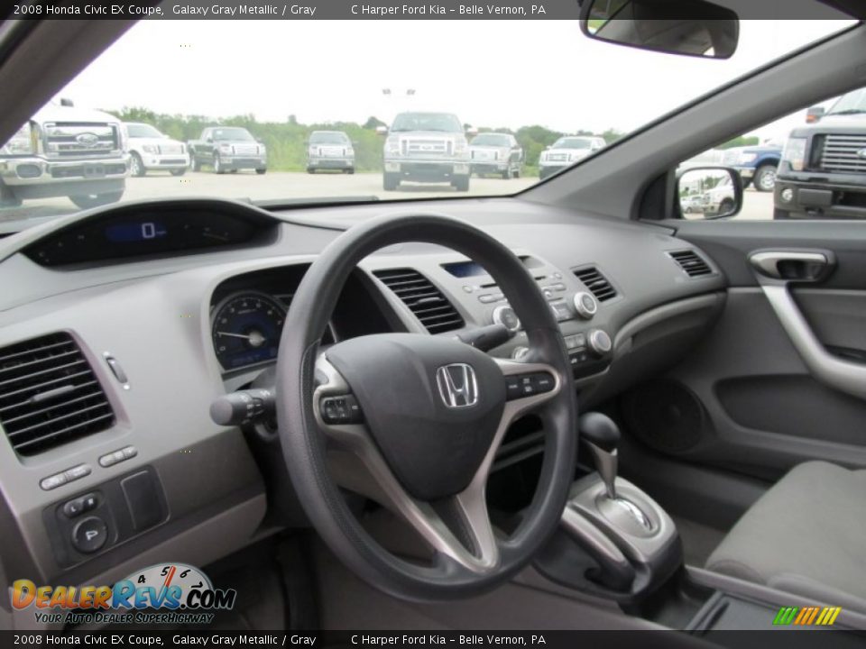 2008 Honda Civic EX Coupe Galaxy Gray Metallic / Gray Photo #14