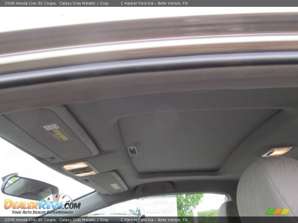 2008 Honda Civic EX Coupe Galaxy Gray Metallic / Gray Photo #15