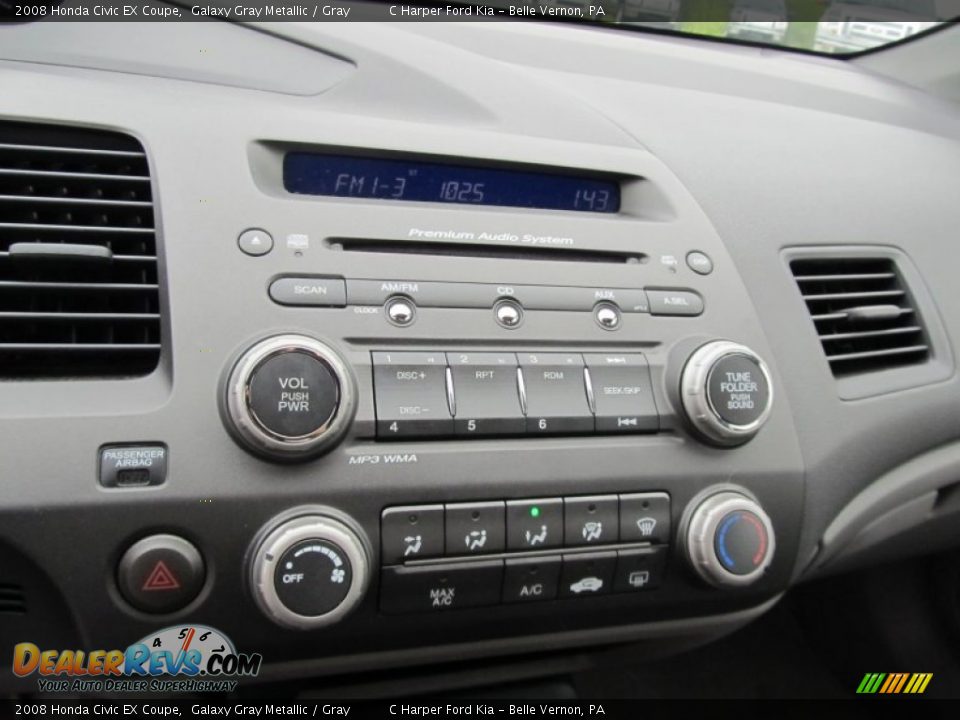2008 Honda Civic EX Coupe Galaxy Gray Metallic / Gray Photo #17