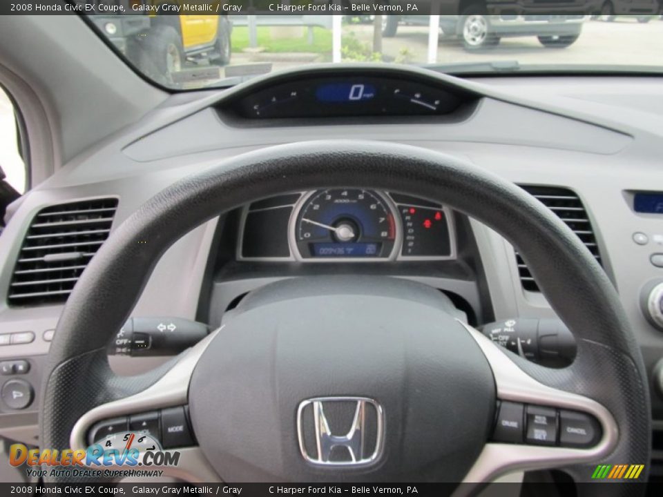 2008 Honda Civic EX Coupe Galaxy Gray Metallic / Gray Photo #18