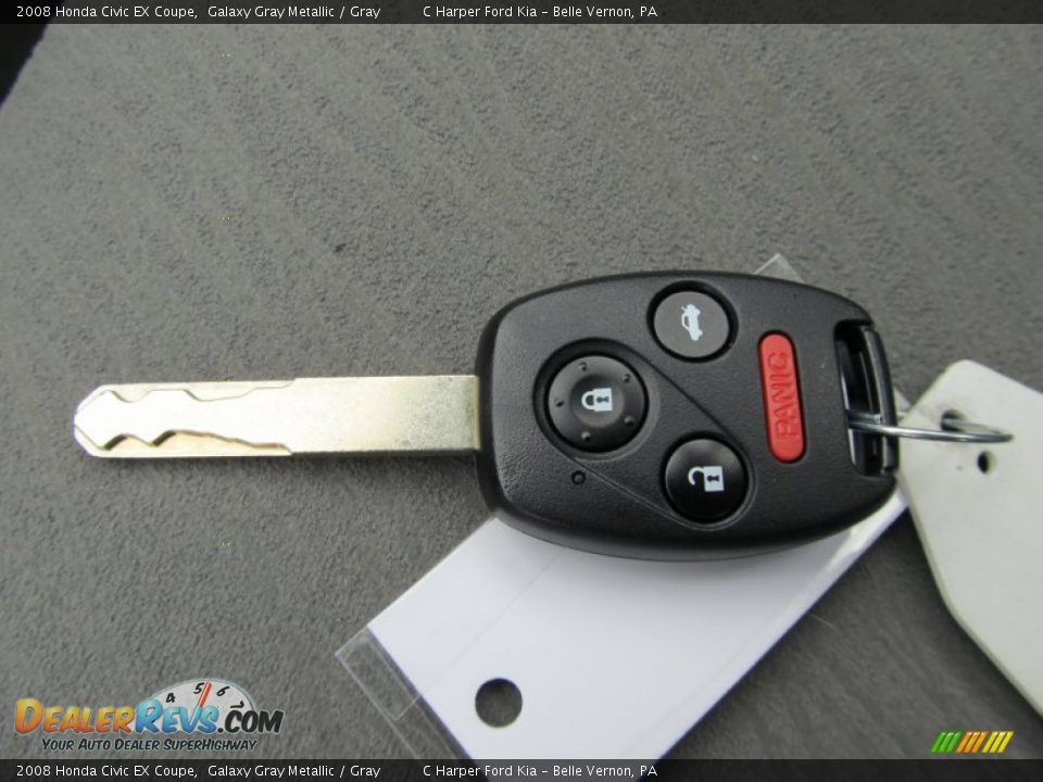 2008 Honda Civic EX Coupe Galaxy Gray Metallic / Gray Photo #19