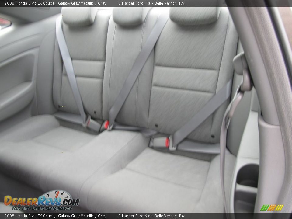 2008 Honda Civic EX Coupe Galaxy Gray Metallic / Gray Photo #20