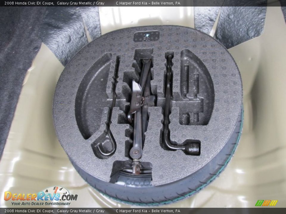 2008 Honda Civic EX Coupe Galaxy Gray Metallic / Gray Photo #22