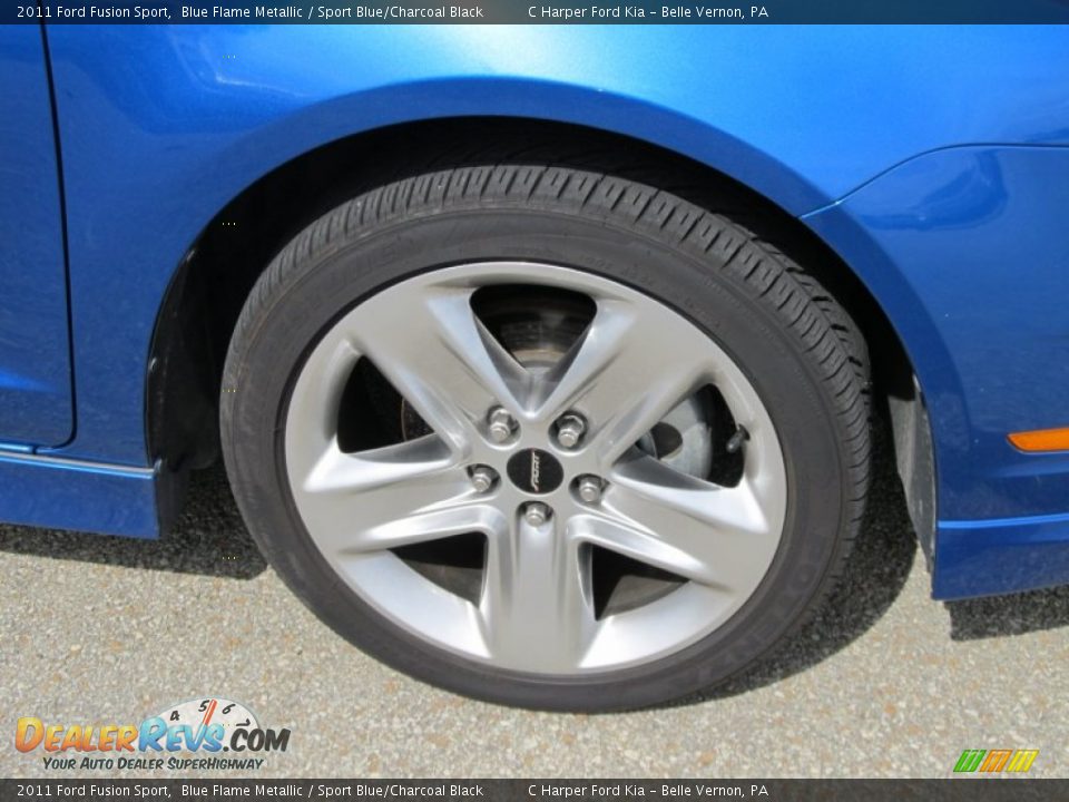 2011 Ford Fusion Sport Blue Flame Metallic / Sport Blue/Charcoal Black Photo #3
