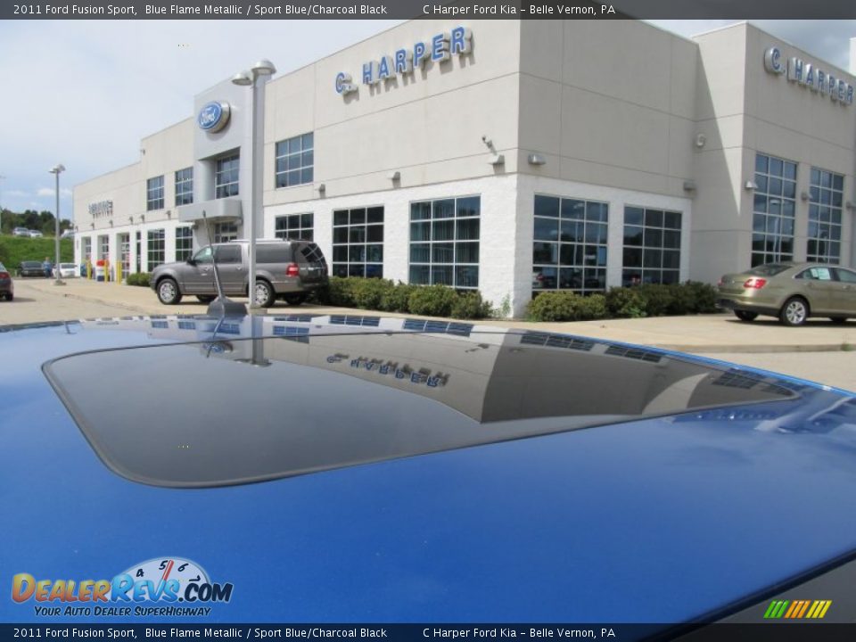 2011 Ford Fusion Sport Blue Flame Metallic / Sport Blue/Charcoal Black Photo #4