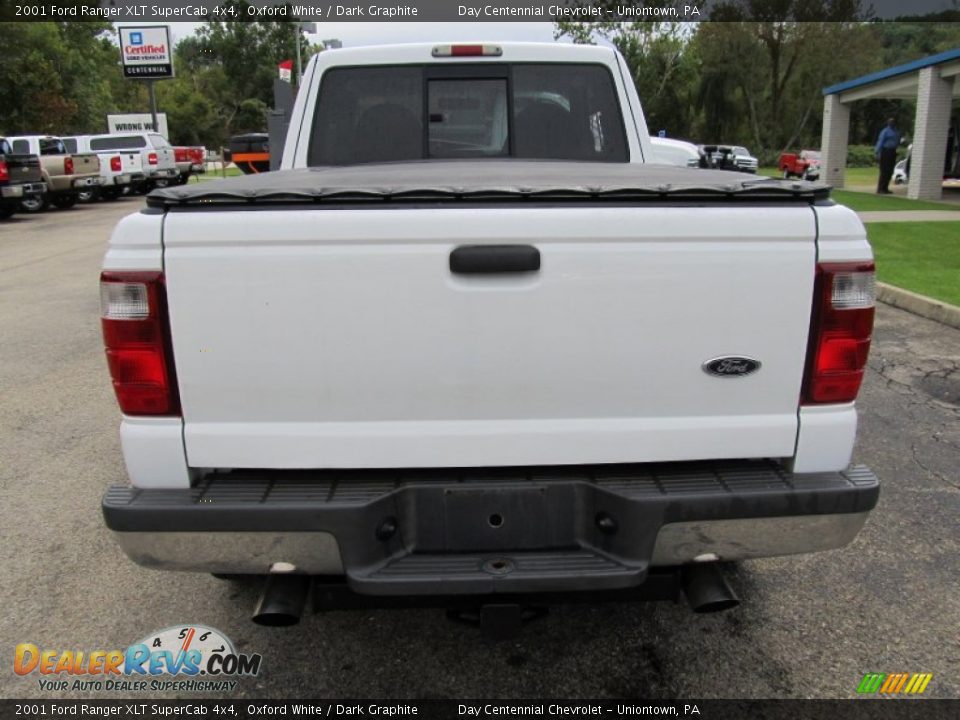 2001 Ford Ranger XLT SuperCab 4x4 Oxford White / Dark Graphite Photo #3