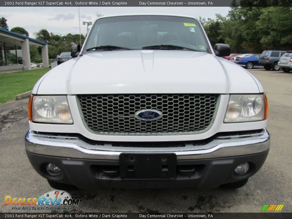 2001 Ford Ranger XLT SuperCab 4x4 Oxford White / Dark Graphite Photo #6