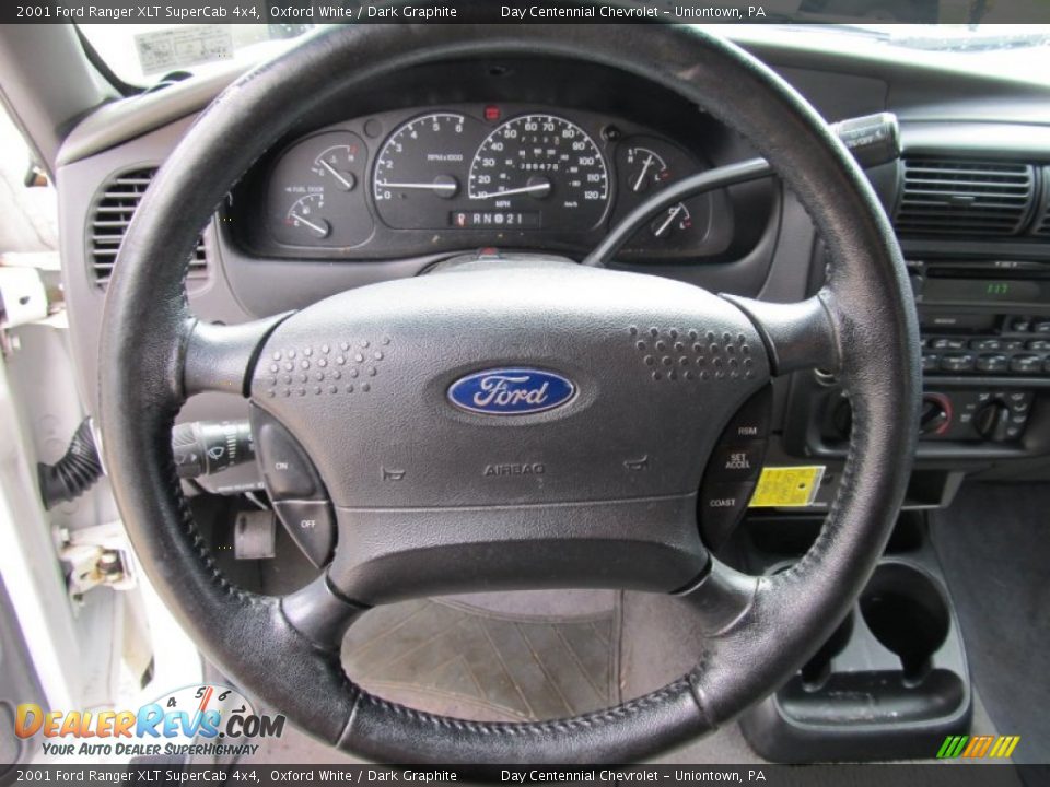 2001 Ford Ranger XLT SuperCab 4x4 Steering Wheel Photo #11