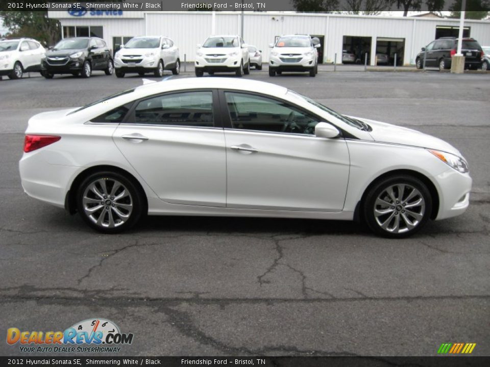 2012 Hyundai Sonata SE Shimmering White / Black Photo #5