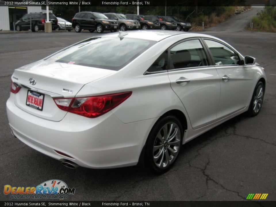 2012 Hyundai Sonata SE Shimmering White / Black Photo #6