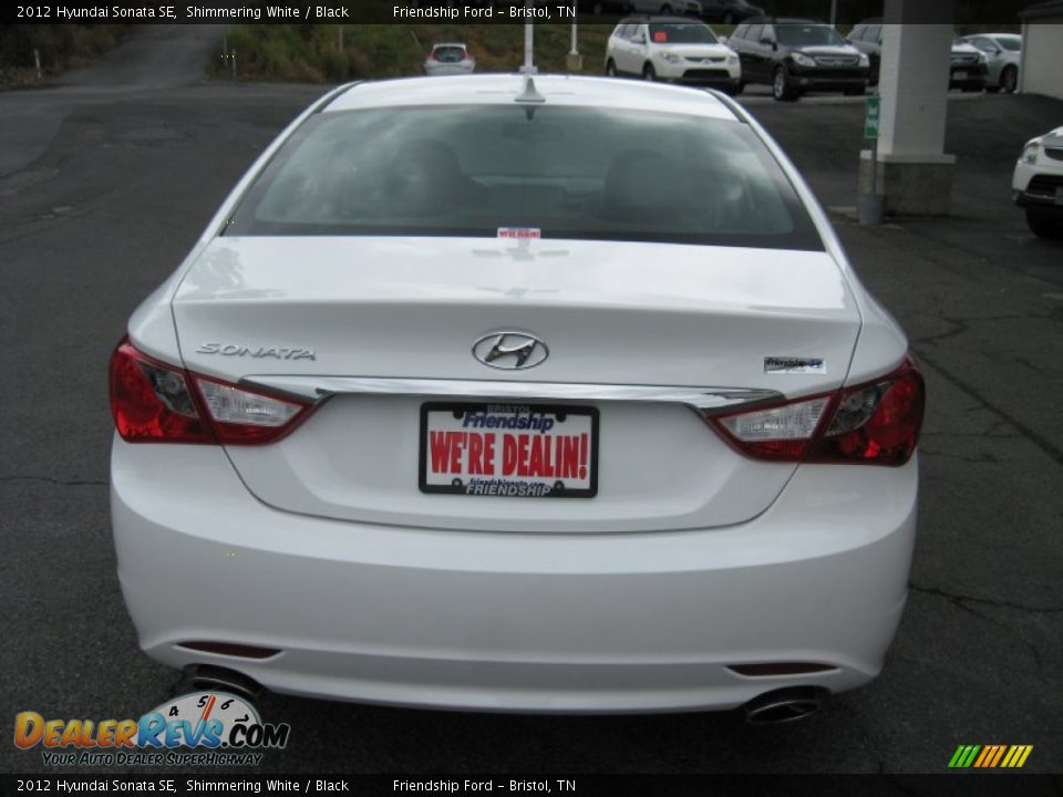 2012 Hyundai Sonata SE Shimmering White / Black Photo #7