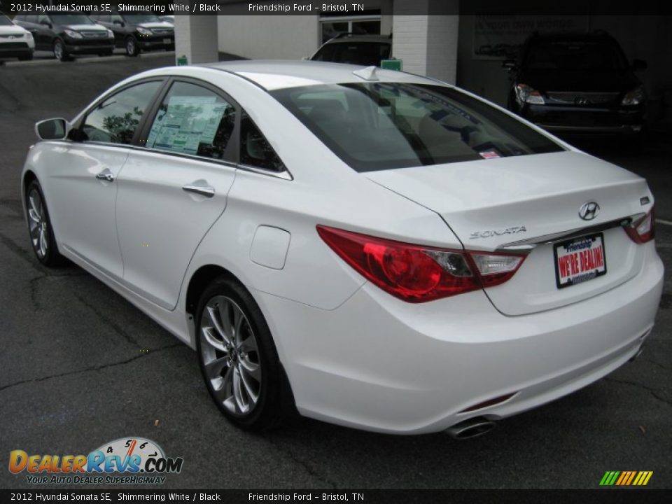 2012 Hyundai Sonata SE Shimmering White / Black Photo #8