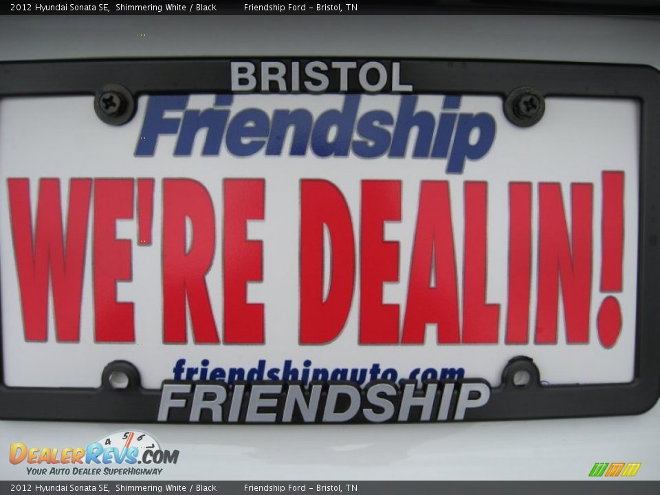 2012 Hyundai Sonata SE Shimmering White / Black Photo #12